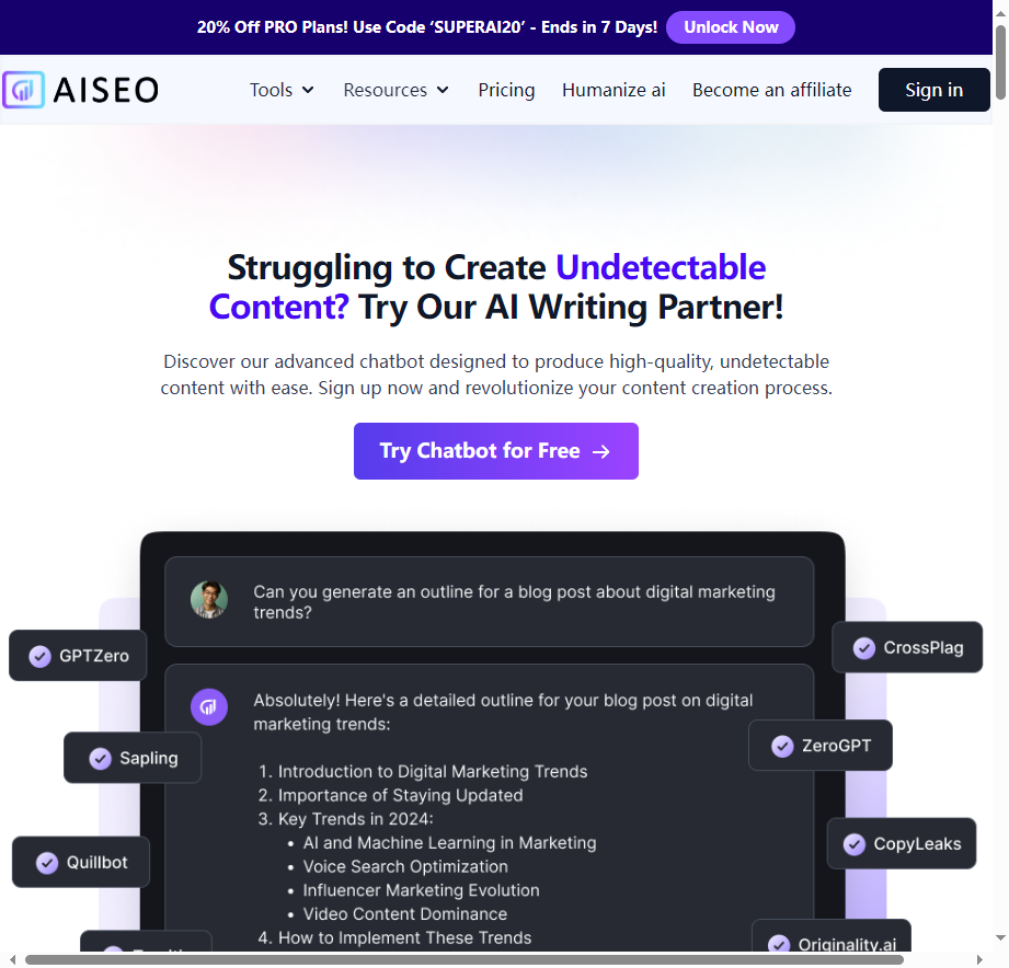 AISEO AI Content Detector