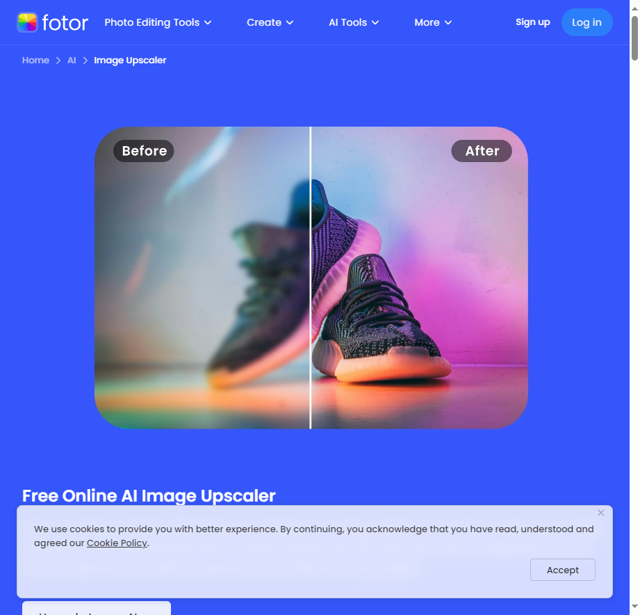 Fotor AI Image Upscaler