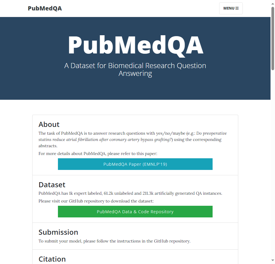 PubMedQA